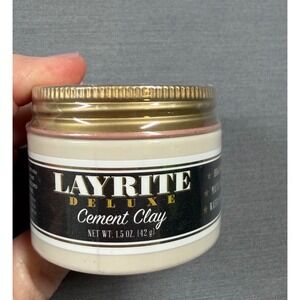 Layrite Deluxe Cement Hair Clay, Mens 1.5 Ounce (Pack of 1) Sealed, New w/o Box